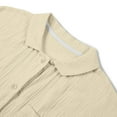 thumbnail image 6 of Sakmal Womens Pajamas Sets Plus Size Long Sleeve Yellow Solid Button Down Cotton Loose Fit Girls Sleepwear, 6 of 9