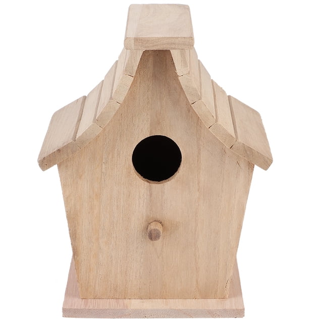 Casa de madera para pájaros, caja de cría, casa colgante para pájaros, suministros para mascotas para loros, periquitos, pájaros pequeños