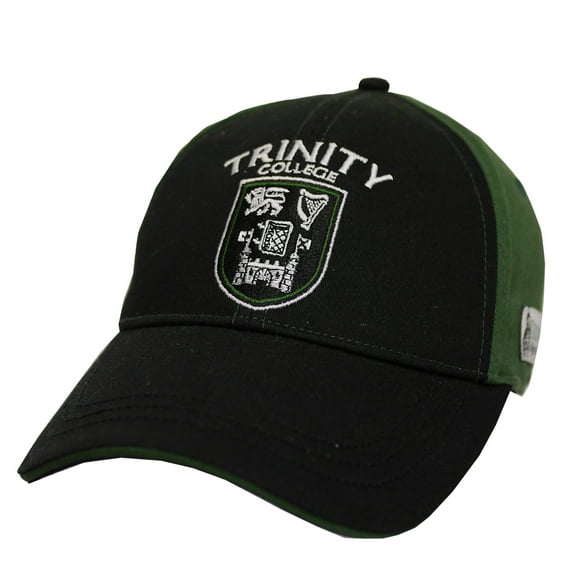 Trinity College Dublin Black/ Bottle Green Crest Baseball Cap