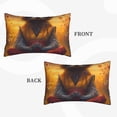 thumbnail image 3 of Haiem Pillowcase for Hair and Skin Queen - Sunset Flower Meditating Raccoon Printed Soft Pillowcase with Envelope Closure-14"x20", 3 of 8