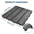 thumbnail image 3 of EDTara Interlocking Deck Tiles Use Wood Plastic Composite for Waterproof, Weather-Resistant Flooring, Designed To Snap Together Easily for Fast Installation On Balconies, Patios, or In Gardens, 3 of 8