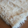 thumbnail image 3 of RugBerry  Faux Sheepskin Solid Shag Area Carpet Rug Beige Color Beige 6' x 9' Solid 6' x 9' Living Room,Bedroom,Nursery, 3 of 5