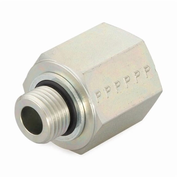 Parker Straight,Steel,18 mm x 1/2 in,5000 PSI M18-1/2F8OHGS