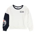 thumbnail image 1 of STARTER Womens Edmonton Oilers Split Sleeves Sweatshirt, Off-White, Medium, 1 of 2
