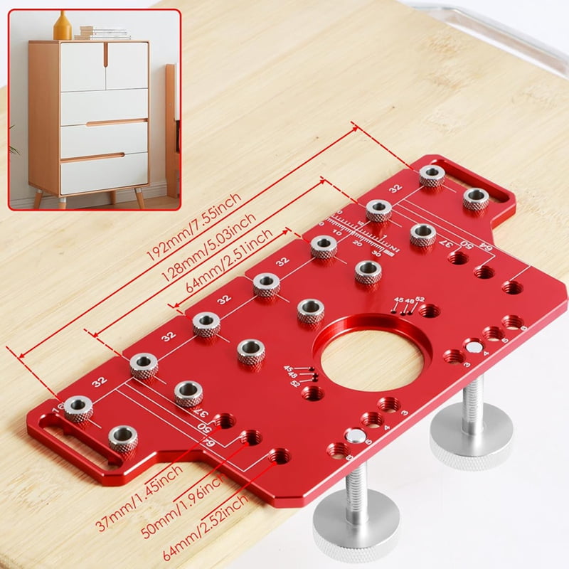 Shelf Pin Hole Jig and Hinge Clamp Two-in-One, Hinge Positioning Jig