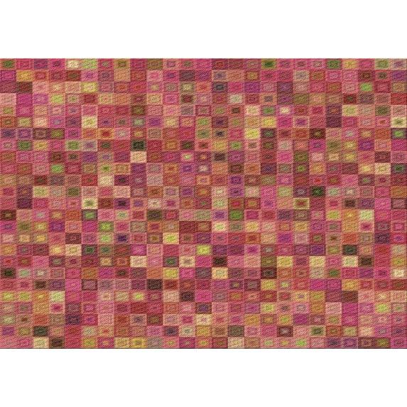 Ahgly Company Indoor Rectangle Patterned Crimson Red Area Rugs, 7' x 9'