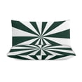 thumbnail image 3 of 3 Pcs Soft Bedding Set, Includes 1 Duvet Cover with Zipper And 2 Pillow Shams,Aesthetic Grey Green And White Sunburst Full(79"×90"), 3 of 8