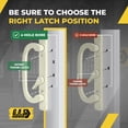 thumbnail image 7 of 8.5" Legacy Sliding Patio Glass Door Offset Handle Set - Sash Controls 2265 WITH Mortise Lock 45° for Replacement Fits 3-15/16” Screw Hole Spacing and 1-1/4" to 2-1/4" Door Thickness, 7 of 7
