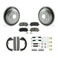 thumbnail image 1 of Transit Auto Rear Disc Coated Rotors Semi-Metallic Pads Parking Brake Shoes and Hardware Kit for Car Honda Pilot Ridgeline Passport KGS-103413, 1 of 11