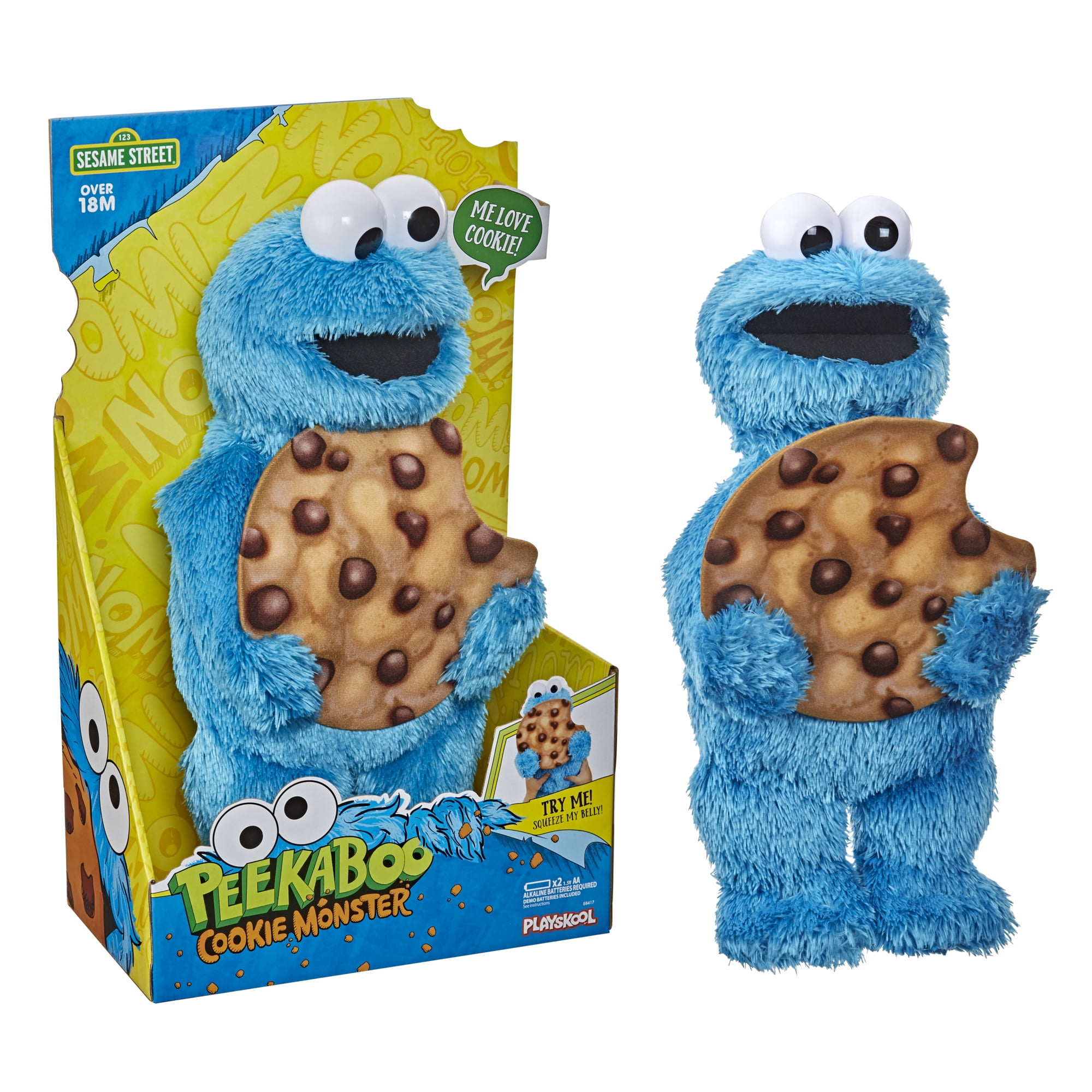 Sesame Street Peekaboo Cookie Monster, 13 Inch Plush Toy, for 18 Months ...