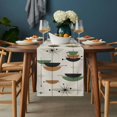 thumbnail image 2 of Navy Bohemian Table Runner - 36 Inch Long, Kitchen Dining Table Runner Dresser Scarves, Geometric Abstract Stripes Vintage Beige Farmhouse Decor for Coffee Tables Wedding Party Banquet, 2 of 8