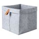 thumbnail image 1 of Cesta de almacenamiento de fieltro nórdico para sala de estar, mesa de té, caja de tela para artículos diversos, calcetines para dormitorio, color gris, 1 of 4