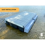 Patriot Docks Low-Profile Premium Floating Dock Section with Gray Poly Decking (D-32011)
