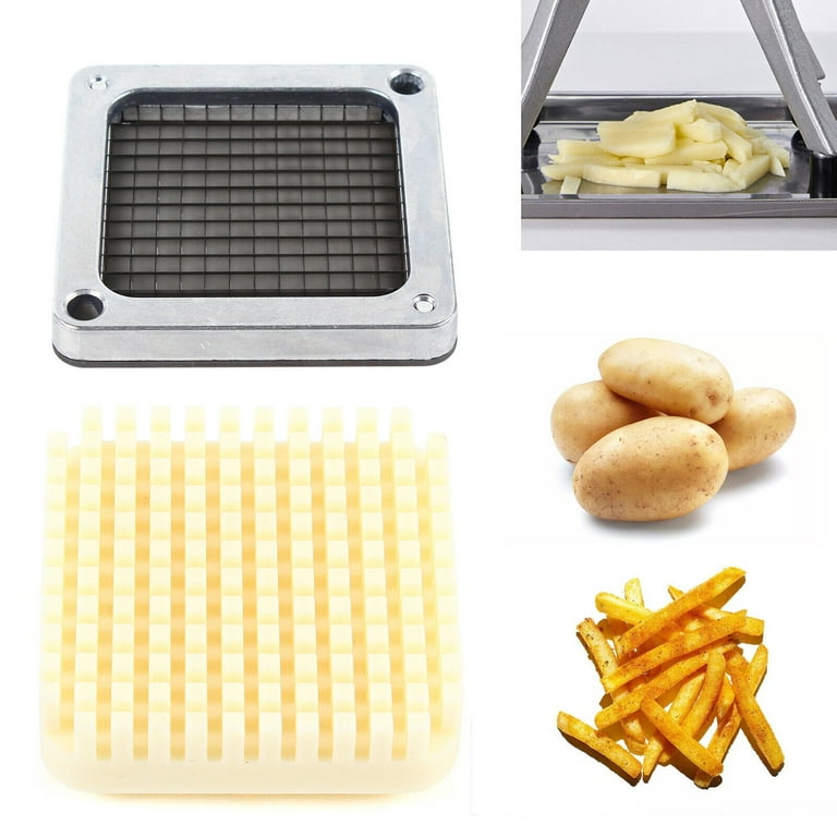 Miumaeov Electric French Fry Cutter Professional Stainless Steel Potato  Cutter Machine with 2 Replaceable Blades Vegetable Fruit Chopper for
