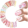 thumbnail image 1 of 24Pcs Flower Water Transfer Foil Nail Art Sticker Full Flower Design Water Decals Nails Decorations Tools Sticker, 1 of 5