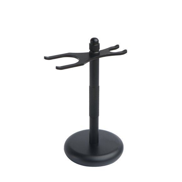 EeaseMX Soporte para herramientas de afeitado de barba, de aleación de zinc, para maquinillas de afeitar y brochas de afeitar, color negro.