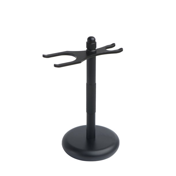 EeaseMX Soporte para herramientas de afeitado de barba, de aleación de zinc, para maquinillas de afeitar y brochas de afeitar, color negro.