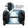 thumbnail image 5 of Multi-Size Suitcase Protective Cover Full Range Double Stitching Invisible Zipper For Travel Business Argyle Plaid Lightskyblue_49288_4 Small, 5 of 8