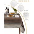 thumbnail image 2 of Brown Beige Wooden Table Cloth, Waterproof Tablecloth for Rectangle Tables, Vintage Farmhouse Retro Art Reusable Washable Fabric Table Cover for Restaurant Kitchen Dining Tables 60"x102", 2 of 9