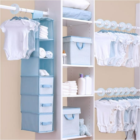 Delta - 48-Piece Nursery Storage Set, Baby Blue