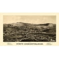 thumbnail image 2 of Burleigh 14x10 Black Ornate Wood Framed with Double Matting Museum Art Print Titled - North Leominster Massachusetts - Burleigh 1887, 2 of 4