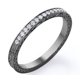 thumbnail image 1 of JeenMata Alianza de Boda de Moissanita Redonda de 0,25 Quilates con Diseño Art Déco Eduardiano Chapada en Oro Negro de 18 K sobre Plata, 1 of 5