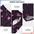 thumbnail image 4 of Purple Pink Hearts Pattern Pajama Pants Soft Lightweight Lounge Pants Bottoms Sleep Pants Warm Comfy, 4 of 9