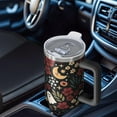 thumbnail image 6 of Halloween Floral Ghosts Pattern Tumbler with Handle and Lid,40oz Double Wall Vacuum Insulated Tumbler,Cups Gift for Women and Men, 6 of 7