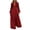 Red, variant on Gytharion Women's Stand Collar Maxi Dresses Long Sleeve Pleated Button Down Dresses Solid Color Loose Dresses