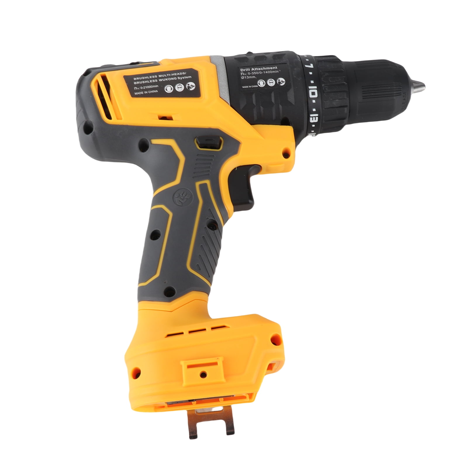 20V 2-in-1 Cordless Power Tool Combo Kit, Brushless Motor Drill & Angle Grinder Set with Accessories for Drilling, Cutting, Sanding, Polishing - No Battery/Charger Included