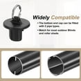 thumbnail image 3 of 6Pcs Roller Shades Pull Ring End Cap, Roller Up Blinds Replacement, Black, 3 of 6