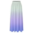 thumbnail image 4 of YUEJUIR Pleated Skirts for Women Women Floral Print Skirt High Waist Party Beach Pocket Long Maxi Skirt Long Skirt Linen Skirts for Women (Purple,L), 4 of 5