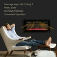 thumbnail image 5 of HOMCOM 36" 1500W Recessed and Wall Mounted Electric Fireplace Inserts with Remote, Adjustable Flame Color and Brightness, Cryolite-Effect Rocks, Black, 5 of 9