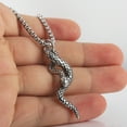 thumbnail image 3 of Gothic Jewelry Men's Stainless Steel Animal Snake Pendant Necklace, 3 of 6