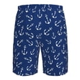 thumbnail image 6 of Kdxio Nautical Anchors Pattern Mens Casual Shorts - Drawstring Summer Beach Sports Shorts for Men, 6 of 9