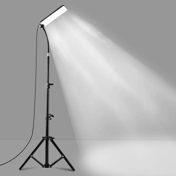 Lampe de Camping à Tuyau Métallique Ajustable, Lampe de Camping Extérieure avec Support Télescopique, Lampe de Travail LED Portable Alimentée par USB, Sans Batterie