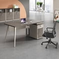 thumbnail image 4 of Drawers Study Work Desk Write Staff Executive Computer Modern Desk Reception Accessories Escritorio Ordenador Furniture HD50WD My Lux Decor Round, 4 of 31