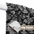 thumbnail image 4 of Dandelion Swag Curtains for Kitchen/Bedroom/Living Room, Modern Minimalist Abstract Flowers Black Scalloped Curtains 63 Inch Long, Rod Pocket Window Swag Topper Curtains Valances 2 Panels Set 36"x63", 4 of 8
