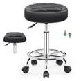 thumbnail image 2 of Primy Adjustable Rolling Stool with Wheels, PU Leather Small Office Chair with Foot Rest,Versatile Adjustable Swivel Stool for Tattoo Massage Salon Spa Teach Medical Facial Office Home Work Kitchen, 2 of 9