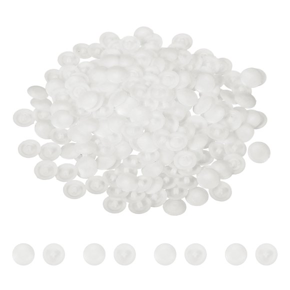 Uxcell 200 Pcs Screw Head Covers, 12mm Plastic Screw Caps Plastic Self-Tapping Caps Hole Covers for Phillips Screws Head for Furniture Cabinet Shelf Decoration, White