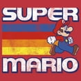 thumbnail image 2 of Men's Nintendo Super Mario Rainbow Stripes Graphic Tee Red Heather Medium, 2 of 5