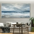 thumbnail image 4 of Large Minimalist Sky and Seascape Oil Painting Original Sea Abstract Oil Painting Ocean Canvas Painting Living Room Wall Home Decor,Unstretched,Frameless,(51*102cm)20*40Inches, 4 of 5