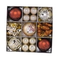 thumbnail image 4 of Juego de 35 adornos navideños, adornos para árbol de Navidad, decoraciones, perchas, Marrón, 4 of 9