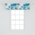 thumbnail image 2 of Chamomile Window Valance, Simple Modern Minimalist Flowers Boho with Brush Strokes Background, Curtain Valance for Kitchen Bedroom with Rod Pocket, 54" X 18", Sea Blue Soft Blue White, by Ambesonne, 2 of 2