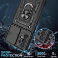 thumbnail image 5 of Galaxy A32 5G Case, Samsung Galaxy A32 5G Case with HD Screen Protector, Heavy Duty Shockproof Phone Cover with Magnetic Kickstand Ring for Galaxy A32 5G, Black, 5 of 8