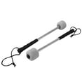 thumbnail image 2 of 12 Pcs Maillet Tambour Tête en Feutre Maillets de Percussion Bâtons de Timbali avec Poignée en Acier Inoxydable, Blanc, 2 of 9