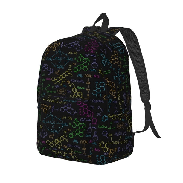 Easygdp Chemistry Formulas Mochila de Lona Resistente para Laptop, Compatible con Laptops de 15 a 17 pulgadas, Ideal para Escuela, Trabajo y Viajes-Small