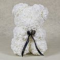 thumbnail image 3 of Adorno De Oso Casero Flores preservadas de oso rosa artificial para regalo de cumpleaños de San Valentín (blanco), 3 of 4