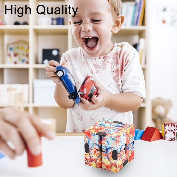 Cubo De Estrés Sensorial Mágico Cubo de juguete para matar el tiempo Cubo de juguete relajante para adultos y niños (flor de patrón de piedra)