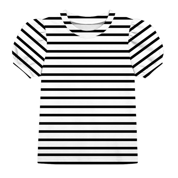 HAiming Girls Summer Tops Striped Short Sleeve Color Block Loose Casual Trendy T Shirts Scoop Neck Blouses Vacation Workout Kids Tops